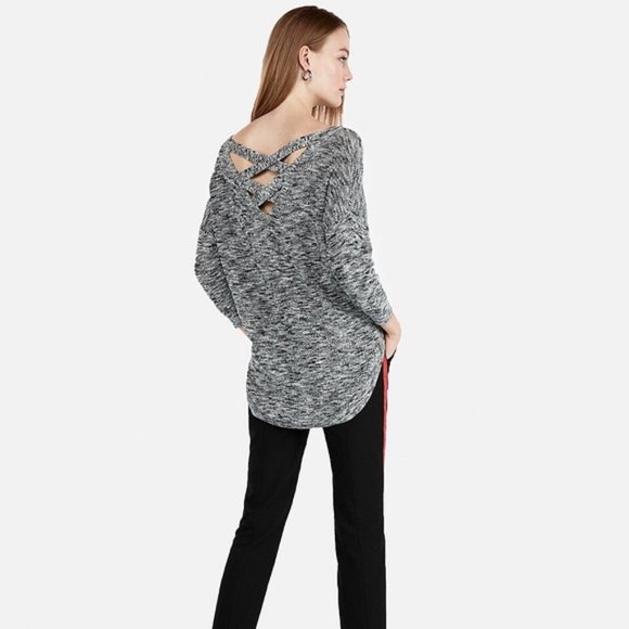 Express Circle Hem Cross-Back Tunic Size XS - Picture 2 of 3